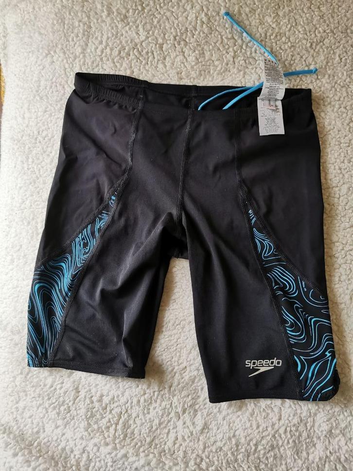 Speedo zwart met turquoise zwembroek., Kleding | Heren, Badmode en Zwemkleding, Maat 46 (S) of kleiner, Zwart, Ophalen of Verzenden