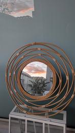 Spiegel met rieten frame, Huis en Inrichting, Ophalen, Rond, 50 tot 75 cm, Minder dan 100 cm