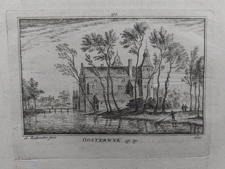 194 / Oosterwijk Gravure van A. Rademaker, Antiek en Kunst, Kunst | Etsen en Gravures, Ophalen of Verzenden