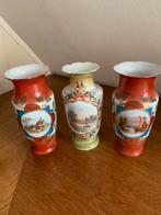 3 Antieke vintage Kastvazen van Melkglas, Antiek en Kunst, Antiek | Vazen, Ophalen