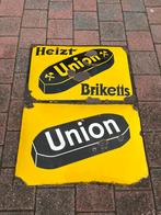 Emaille borden briketten, Verzamelen, Ophalen of Verzenden, Gebruikt, Reclamebord