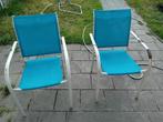 2 tuin stoelen, Ophalen, Gebruikt, Metaal, Stapelbaar