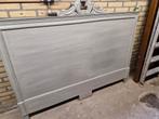 Antiek, brocante hoofdbord,grijs geschilderd, 1.60 breed, Huis en Inrichting, Ophalen, Zo goed als nieuw, Hout, Eenpersoons