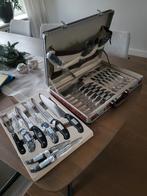 Professionele Messenset in Koffer, Ophalen of Verzenden, Zo goed als nieuw, Rvs of Chroom, Vaatwasserbestendig