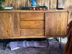 Mangohouten Dressoir met Lades en Deur, Ophalen, Gebruikt, 150 tot 200 cm, Met lade(s)