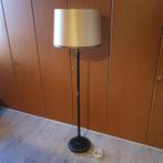 Vintage - Vloerlamp - Staande lamp - Met Leder omkleed -1950, Huis en Inrichting, Lampen | Vloerlampen, Ophalen, Metaal, Gebruikt