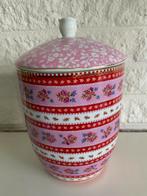 Pip Voorraadpot Rose Rood 1.5L - Goede Staat, Ophalen, Porselein of Keramiek, Schaal, Rond