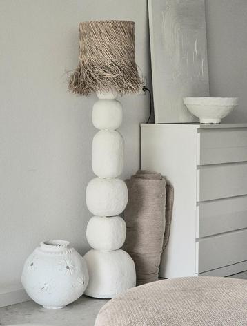 Papier Maché grote witte pot vaas Urban Nature Loods 5 beschikbaar voor biedingen