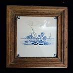 Delfts Blauwe Tegels in Houten Lijst, Antiek en Kunst, Ophalen of Verzenden