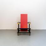 2 Cassina Geel Blauw Rood stoel G Rietveld, Huis en Inrichting, Stoelen, Twee, Ophalen of Verzenden, Zo goed als nieuw, Rood