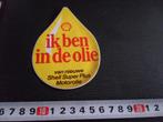 sticker ik ben in de olie - shell super plus motorolie, Verzamelen, Ophalen, Zo goed als nieuw, Bedrijf of Vereniging