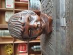 Sculptuur, Meisjeshoofdje bruin,, Ophalen of Verzenden