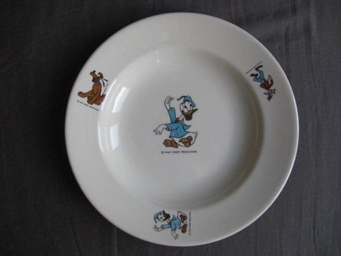 (origineel ) Papbordje van Donald Duck, met Pluto en Goofy, Verzamelen, Disney, Nieuw, Servies, Donald Duck, Ophalen of Verzenden