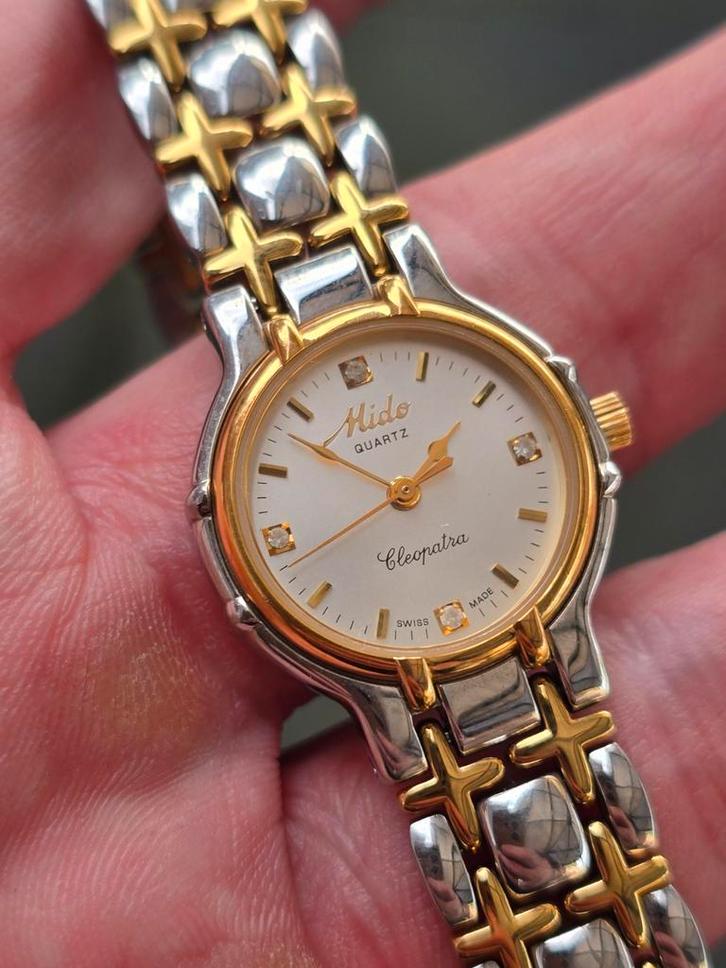 Mido cleopatra dameshorloge staalgoud - zeer nette staat, Sieraden, Tassen en Uiterlijk, Horloges | Dames, Zo goed als nieuw, Polshorloge