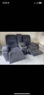 Donkergrijze 2-zits Relaxbank, Huis en Inrichting, Ophalen, Gebruikt, 150 tot 200 cm, Tweepersoons