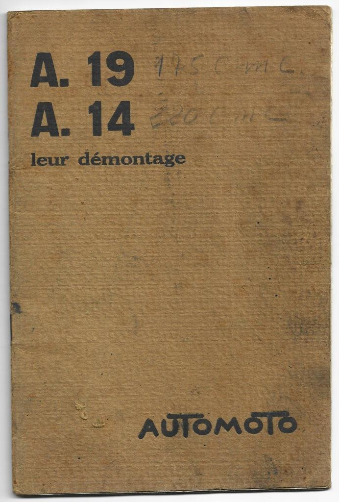 Automoto A19 + A14 reparatieboek 1931 demontage (5269z) moto, Motoren, Handleidingen en Instructieboekjes, Overige merken, Ophalen of Verzenden