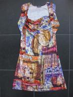 Moglie oranje roze paarse jurk zomerjurk, waterval hals L, Overige kleuren, Maat 42/44 (L), Ophalen of Verzenden, Zo goed als nieuw