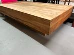 Houten salontafel, Huis en Inrichting, Tafels | Salontafels, Ophalen, Gebruikt, 100 tot 150 cm, Teakhout