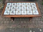 Houten tafel met antieke tegels uit Nijmegen, Ophalen, Gebruikt, 50 tot 100 cm, 50 tot 75 cm