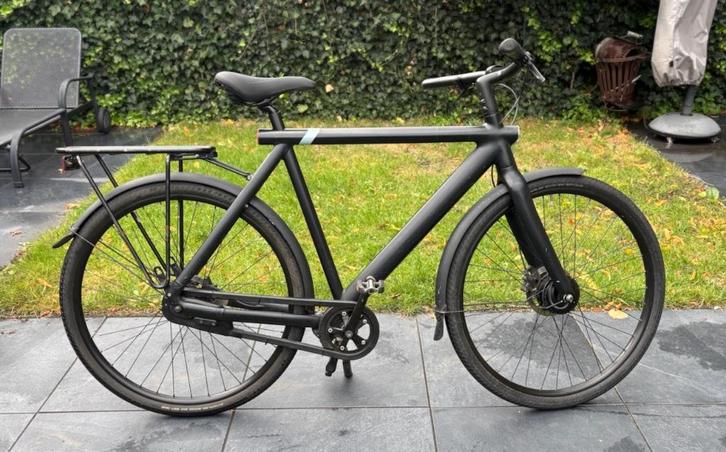 VanMoof S3 e-bike tot 32 km/u + achterdrager 35 kg zwart, Fietsen en Brommers, Elektrische fietsen, Gebruikt, Vanmoof, 59 cm of meer