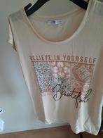 Tshirt, Ophalen, Beige, Korte mouw, Maat 36 (S)