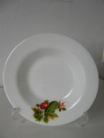 JAJ pyrex diepe borden met groente motief - vintage, Glas, Bord(en), Gebruikt, Ophalen