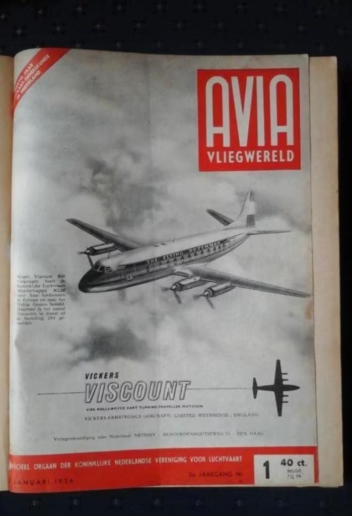 Tijdschrift Avia vliegwereld complete jaargang 1956 ingebond, Verzamelen, Luchtvaart en Vliegtuigspotten, Zo goed als nieuw, Boek of Tijdschrift