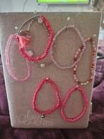 Roze armbanden set, Ophalen of Verzenden, Zo goed als nieuw, Roze
