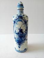 Unieke Delfts blauwe jeneverkruik met speeldoos, Antiek en Kunst, Ophalen of Verzenden