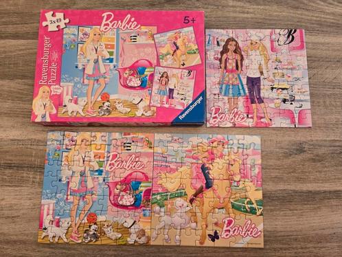 Complete Ravensburger Puzzle Barbie 3x49, Kinderen en Baby's, Speelgoed | Kinderpuzzels, Zo goed als nieuw, Ophalen of Verzenden