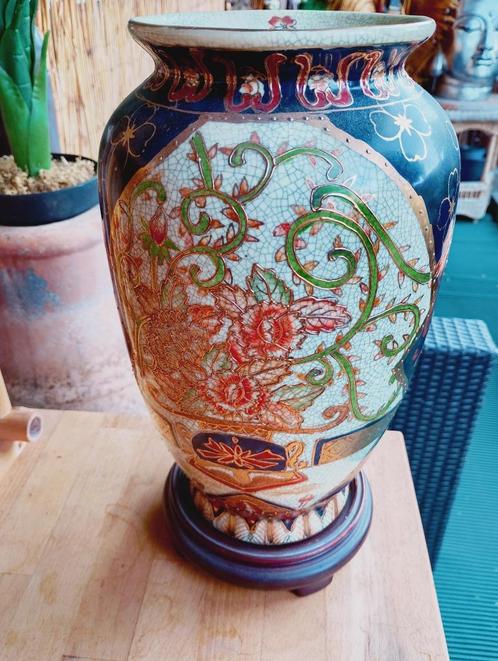 Chinese porseleinen handgeschilderde satsuma vaas, Antiek en Kunst, Antiek | Porselein, Ophalen of Verzenden
