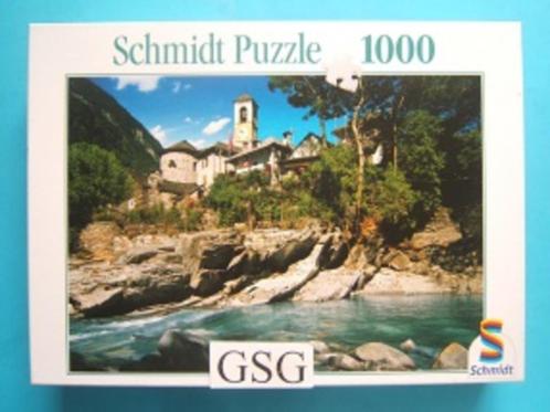 Lavertezzo Zwitserland 1000 st nr. 58100, Hobby en Vrije tijd, Denksport en Puzzels, Zo goed als nieuw, 500 t/m 1500 stukjes, Ophalen