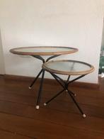 Vintage Rohe Noordwolde Tafeltje Jaren 60, Minder dan 45 cm, Minder dan 55 cm, Rond, Ophalen of Verzenden