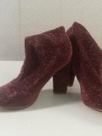 Glitter enkellaarzen mt 40. mp, Ophalen of Verzenden, Zo goed als nieuw, Zwart