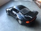 Hongwell Porsche 911GT Zwart 1:43 (schatting) Lengte 9,7 cm, Verzenden, Gebruikt, Auto
