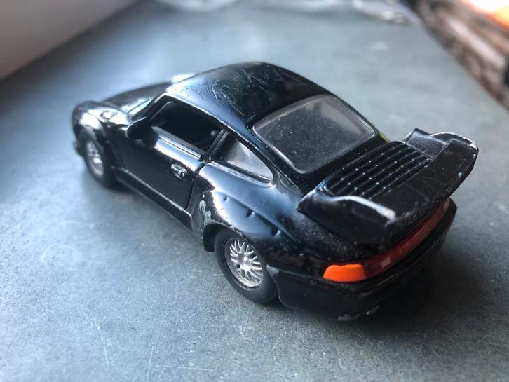 Hongwell Porsche 911GT Zwart 1:43 (schatting) Lengte 9,7 cm, Hobby en Vrije tijd, Modelauto's | Overige schalen, Gebruikt, Auto