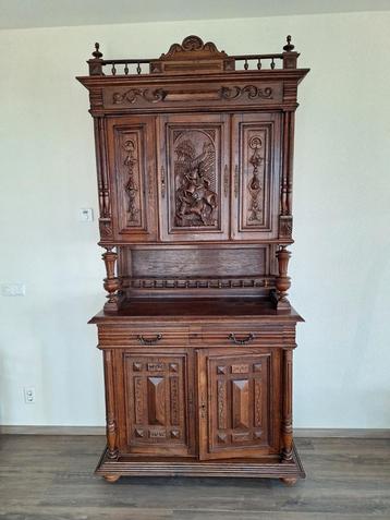 Antieke Eikenhouten Dressoir jachtkast beschikbaar voor biedingen