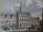 gravure stadhuis Veere, met misdruk, Philips 1747, Antiek en Kunst, Verzenden