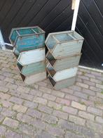 Vintage Metalen Bakken uit de DDR Set van 8, Ophalen