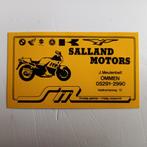 Leuke oude sticker.  SALLAND Motors.   Ommen., Verzamelen, Ophalen of Verzenden, Zo goed als nieuw, Overige typen