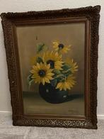 Schilderij zonnebloem, Antiek en Kunst, Ophalen