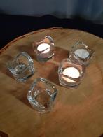 Glazen Waxinehouders - Stapelbaar, Huis en Inrichting, Overige materialen, Ophalen of Verzenden, Zo goed als nieuw, Wit