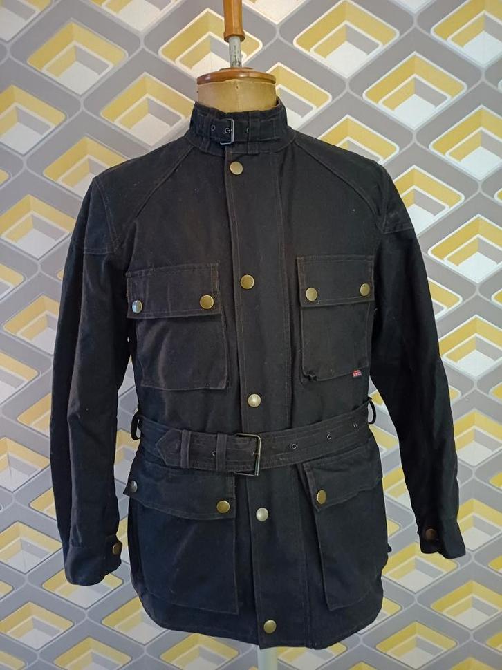 BELSTAFF vintage wax cotton katoen motorjas M, Motoren, Kleding | Motorkleding, Jas | textiel, Heren, Tweedehands, Ophalen of Verzenden