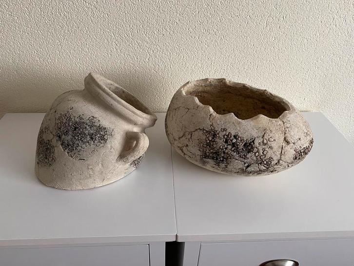 Bloempotten:  Exclusief en waterdicht, Tuin en Terras, Bloempotten, Zo goed als nieuw, Aardewerk, Minder dan 40 cm, Minder dan 25 cm