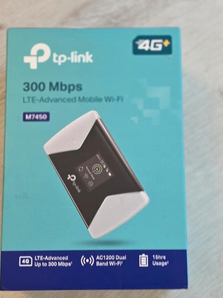TP-Link M7450 4G+ Mobiele Wi-Fi Router, Computers en Software, Routers en Modems, Zo goed als nieuw, Router met modem, Ophalen of Verzenden