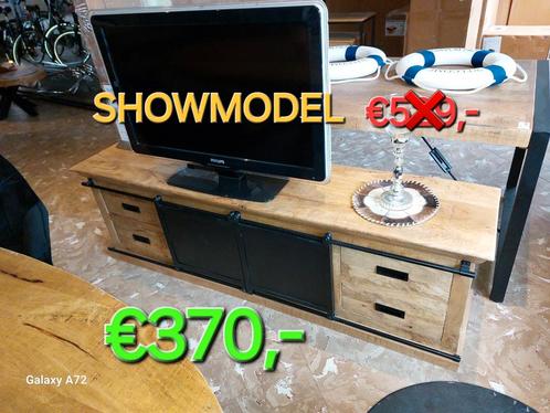 TV-Meubel met schuifdeuren, mangohout, Huis en Inrichting, Kasten | Televisiemeubels, Nieuw, Minder dan 100 cm, 150 tot 200 cm