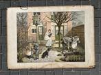 In de lente, Antiek en Kunst, Antiek | Schoolplaten, Ophalen of Verzenden, Huis en Tuin
