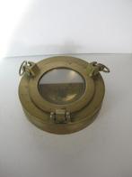 Antieke kompas behuizing met ruitje / messing scheepskompas, Ophalen