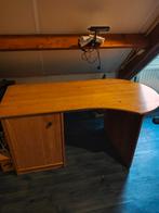 Grenen bureau met afgeronde hoeken, Ophalen of Verzenden, Gebruikt, Bureau