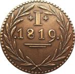Nederland Bleyensteinse duit 1819 (naslag, zeldzaam), Ophalen of Verzenden, Vóór koninkrijk, Overige waardes, Losse munt